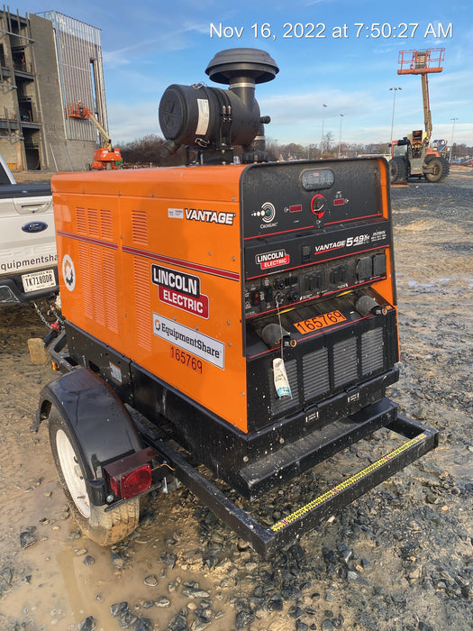 2021 Lincoln Electric Vantage 549X Ready Pak 3, ORANGE (includes trailer, cable rack, fender light kit)