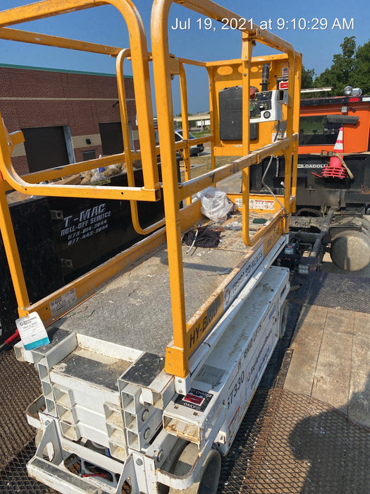 Custom Equipment HB-1430 <ul>
 <li>Hy-Brid Scissor Lift</li>
  <li>Platform capacity up to 670 lbs.</li>
  <li>Working height up to 20 ft</li>
  <li>Weighs under 1,700 lbs.</li>
  <li>Non-marking wheels </li>
</ul>