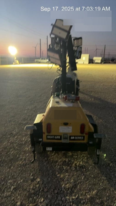 2022 Allmand NLV3GR (4) LED Light Fixture 350W, 23' Vertical Mast, 3kW Prime, Towable, Deep Sea L401, Leveling Jacks, Yanmar T4F 5.8hp