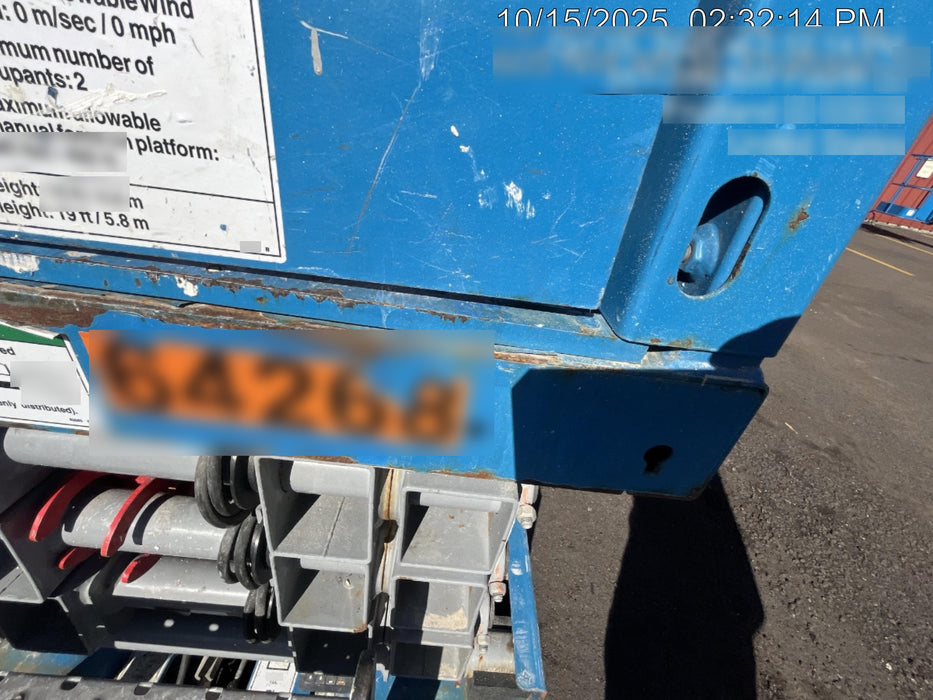 2020 Genie GS-1930 Solid Non Marking Tires, Beacon, Folding rails with half height swing gate, 800W Inverter