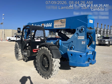 2018 Genie GTH-844 Genie GTH-844D w/Open ROPS, Solid Tires, Work Light/Beacon, 60" Carriage and Forks