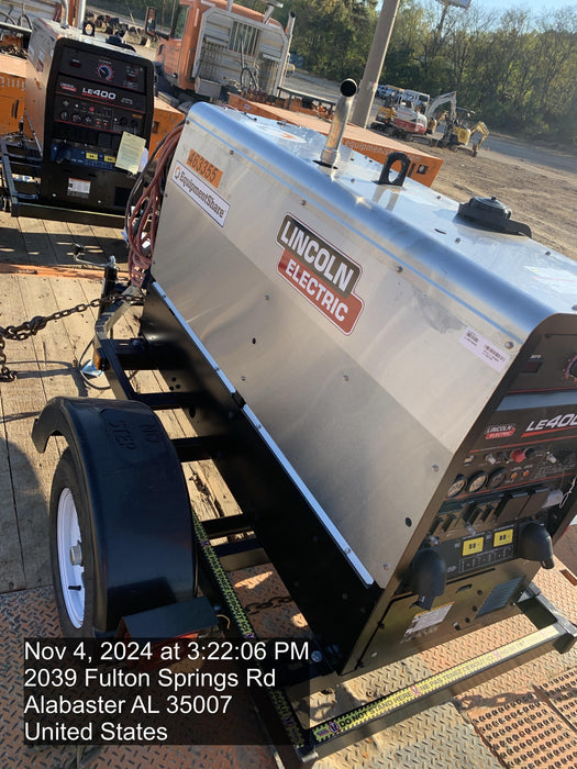2024 Lincoln Electric LE400 Kubota V1505, Trlr, Cable Rack, Light Kit, ES Decals, T3