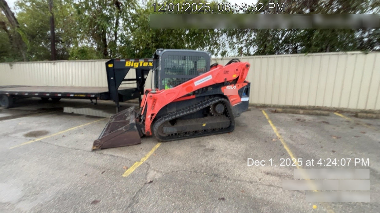 2019 Kubota SVL95-2S Cab/Heat/Air, Standard Tracks, Standard Flow w/Manual QC, 80" HD Bucket w/ Smooth Cutting Edge