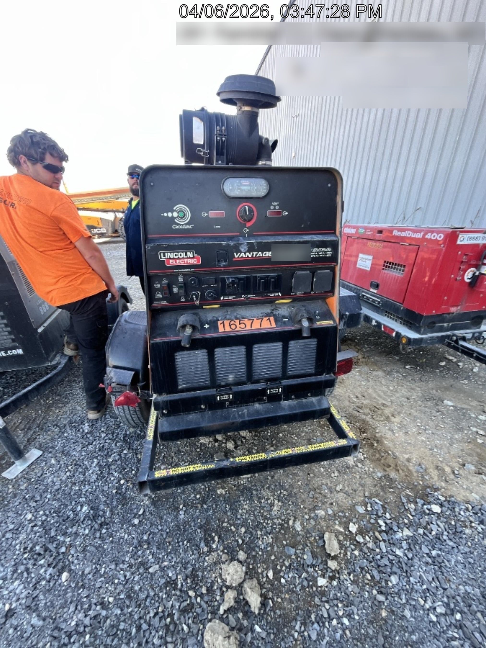 2021 Lincoln Electric Vantage 549X Ready Pak 3, ORANGE (includes trailer, cable rack, fender light kit)