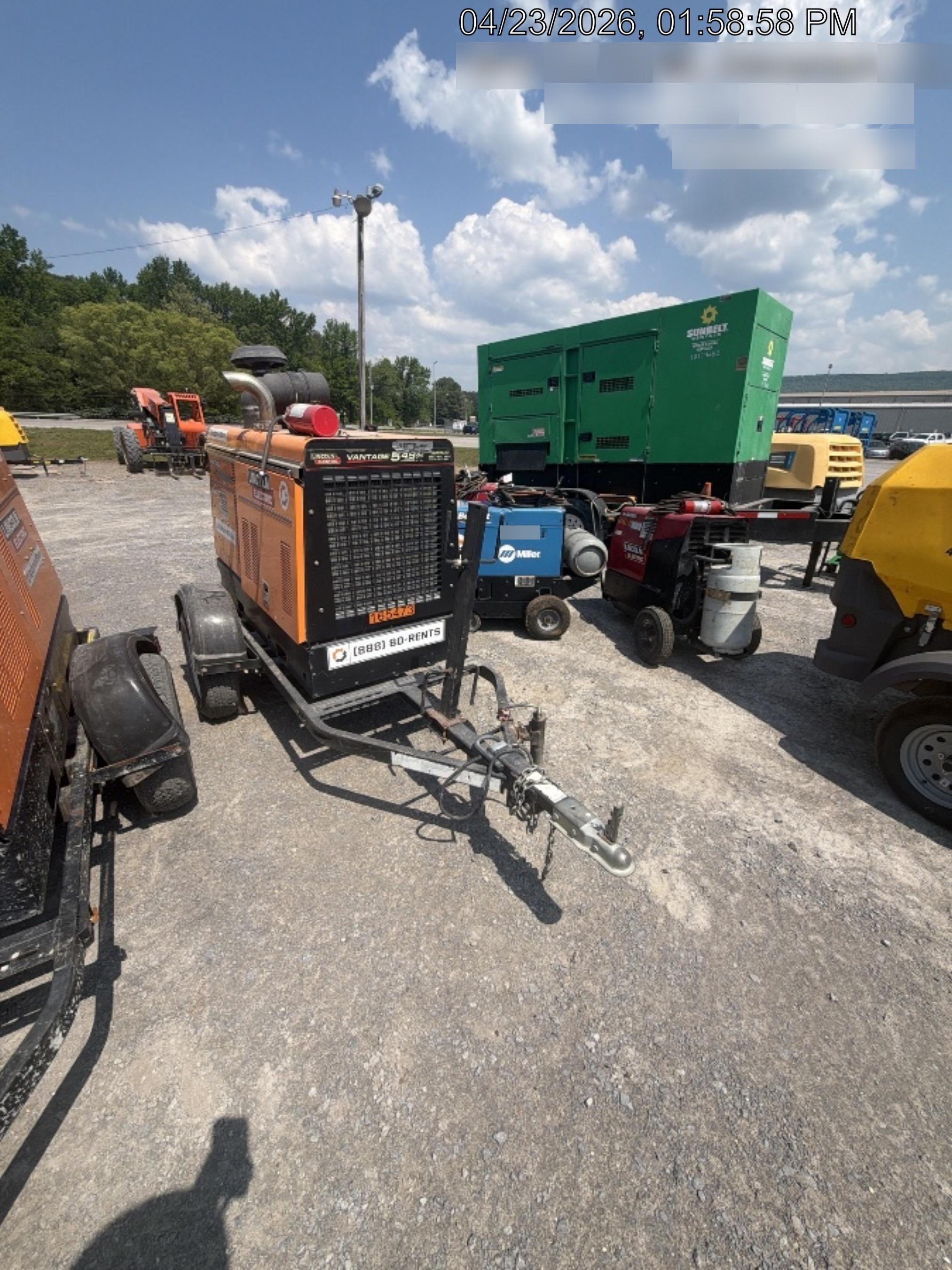 2021 Lincoln Electric Vantage 549X Ready Pak 3, ORANGE (includes trailer, cable rack, fender light kit)