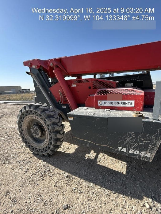 2019 Manitou MTA8044 MTA 8044 - 74 HP T4, Canopy, Worklights/Strobe, Beacon, 66" Carriage, 48" Forks, Solid Tires, Lift Hook, Aux Hydraulics