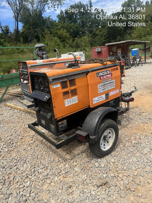 2021 Lincoln Electric Vantage 322 Vantage 322 Ready Pak 3 w/ Decals, ORANGE (includes trailer, cable rack, fender light kit) NO Telematics