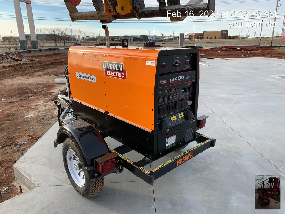 2022 Lincoln Electric LE400 Kubota V1505, Trlr, Cable Rack, Light Kit, ES Decals, T3