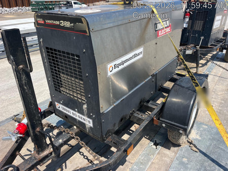 2019 Lincoln Electric Vantage 322 Ready-Pak 3, Two Wheel Trailer, Fender and Light Kit, Cable Rack