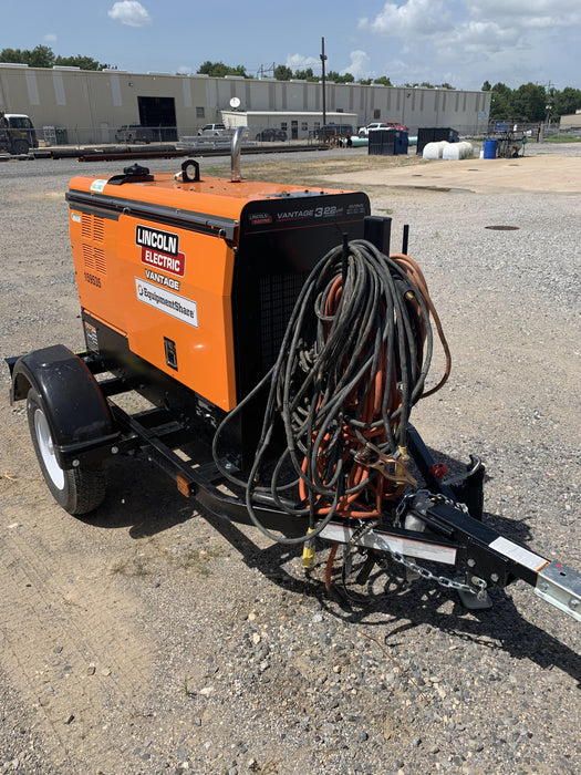 2021 Lincoln Electric Vantage 322 Vantage 322 Ready Pak 3 w/ Decals, ORANGE (includes trailer, cable rack, fender light kit) NO Telematics
