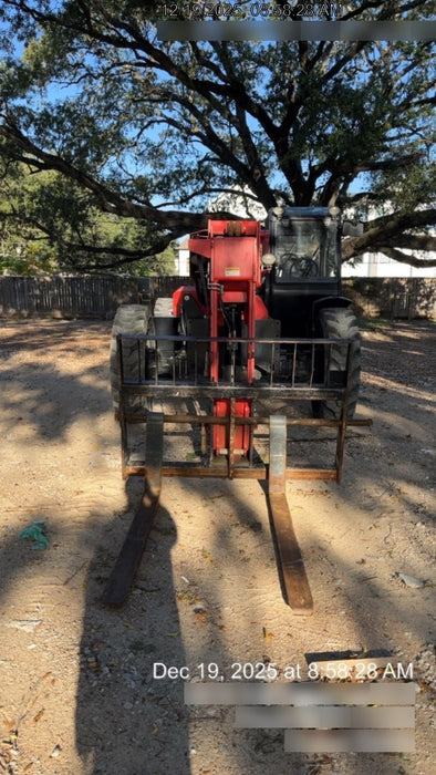 2019 Manitou MTA8044 74hp T4F, Cab/Heat/Air, Cab and Boom LED work lights, Auxiliary Hydraulics, Solid Tires, Amber strobe, Lift Hook 66" Carriage, 60" Forks