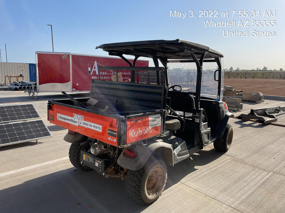 2021 Kubota RTV-X1140W-H Plastic Canopy, Windshield Acrylic Clear, LED Strobe Light, Wire Harness Kit, Back up Alarm