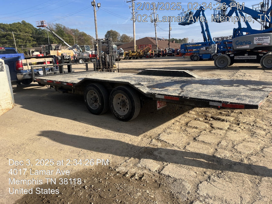 2024 TEXAS PRIDE TRAILERS 21' Lowboy Gravity Tilt Bed 14K Bumper Pull Trailer