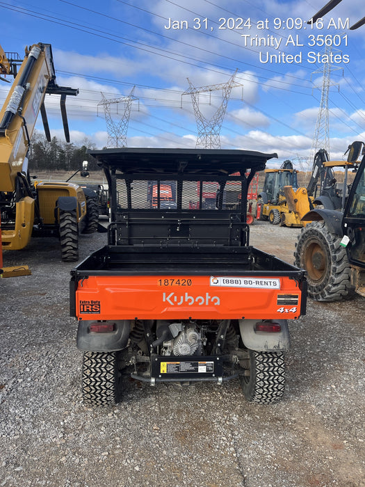 2021 Kubota RTV-X1140W-H Plastic Canopy, Windshield Acrylic Clear, LED Strobe Light, Wire Harness Kit, Back up Alarm