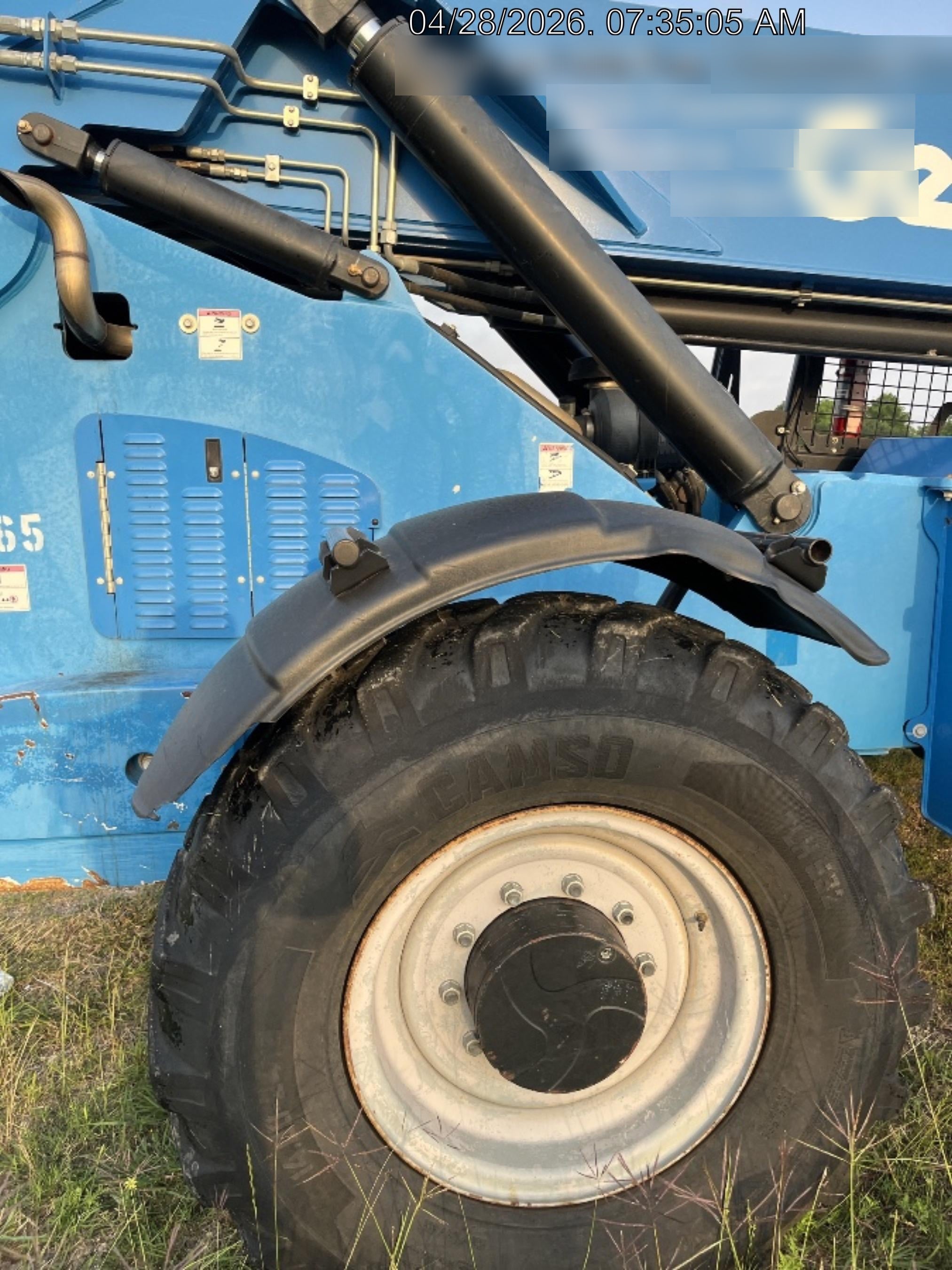 2018 Genie GTH-1056 Genie GTH-1056 w/Open ROPS, Solid Tires, Work Light/Beacon, 60" Carriage and Forks