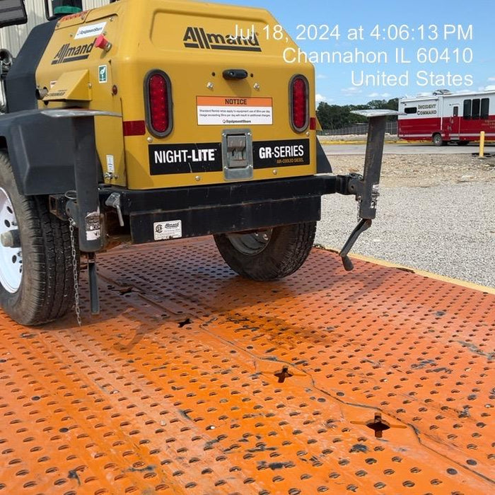 2021 Allmand NLV3GR (4) LED Light Fixture 350W, 23' Vertical Mast, 3kW Prime, Towable, Deep Sea L401, Leveling Jacks, Yanmar T4F 5.8hp