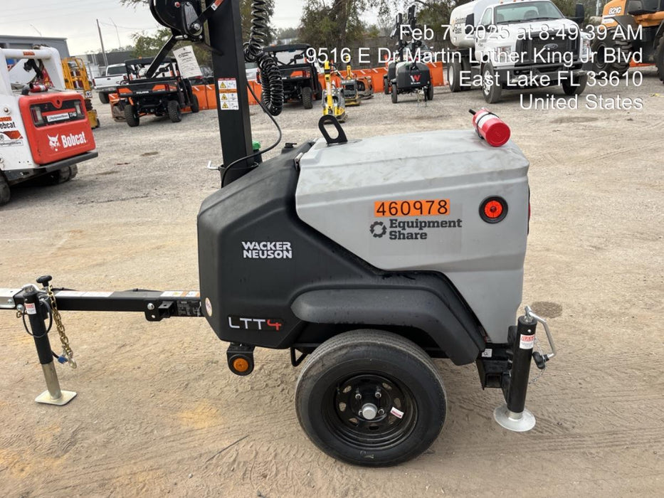 2024 Wacker Neuson LTT4 Diesel, Kohler KDW702, Deep Sea Controller, Auto Start, LED 320W, Bypass Outlet, T3