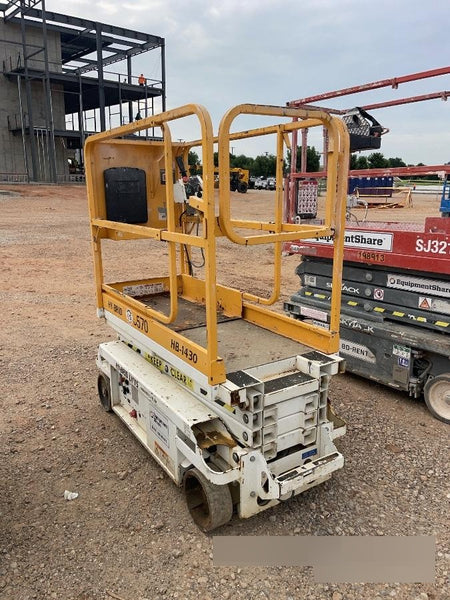 Custom Equipment HB-1430 Hy-Brid Scissor Lift
Platform capacity up to 670 lbs
Working height up to 20 ft
Weighs under 1,700 lbs
Non-marking wheels
