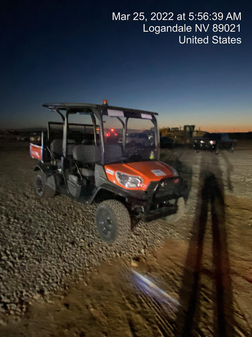 2022 Kubota RTV-X1140W-H Plastic Canopy, Windshield Acrylic Clear, LED Strobe Light, Wire Harness Kit, Back up Alarm