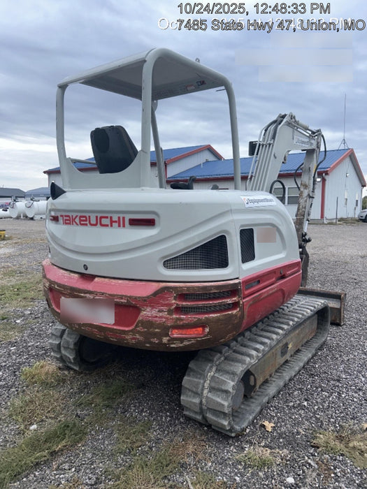 2019 Takeuchi TB240 Takeuchi TB240 Canopy w/Rubber Tracks, Auxiliary Hydraulics, Manual QC, Hydraulic Thumb, 12/18/24" Buckets