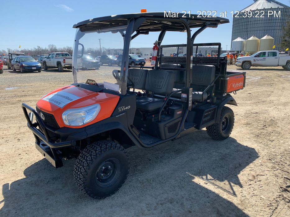 2022 Kubota RTV-X1140W-H Plastic Canopy, Windshield Acrylic Clear, LED Strobe Light, Wire Harness Kit, Back up Alarm