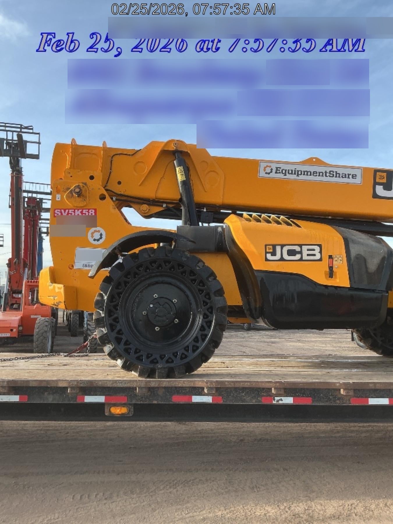 2020 JCB 512-56 Canopy, 74 HP, Solid Tires, STD Worklight, Beacon, Aux Hydraulics, Lifting Eye, Backup Alarm w/72" Carriage, 60" Forks