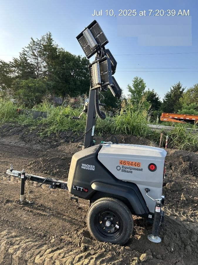 2024 Wacker Neuson LTT4 Diesel, Kohler KDW702, Deep Sea Controller, Auto Start, LED 320W, Bypass Outlet, T3
