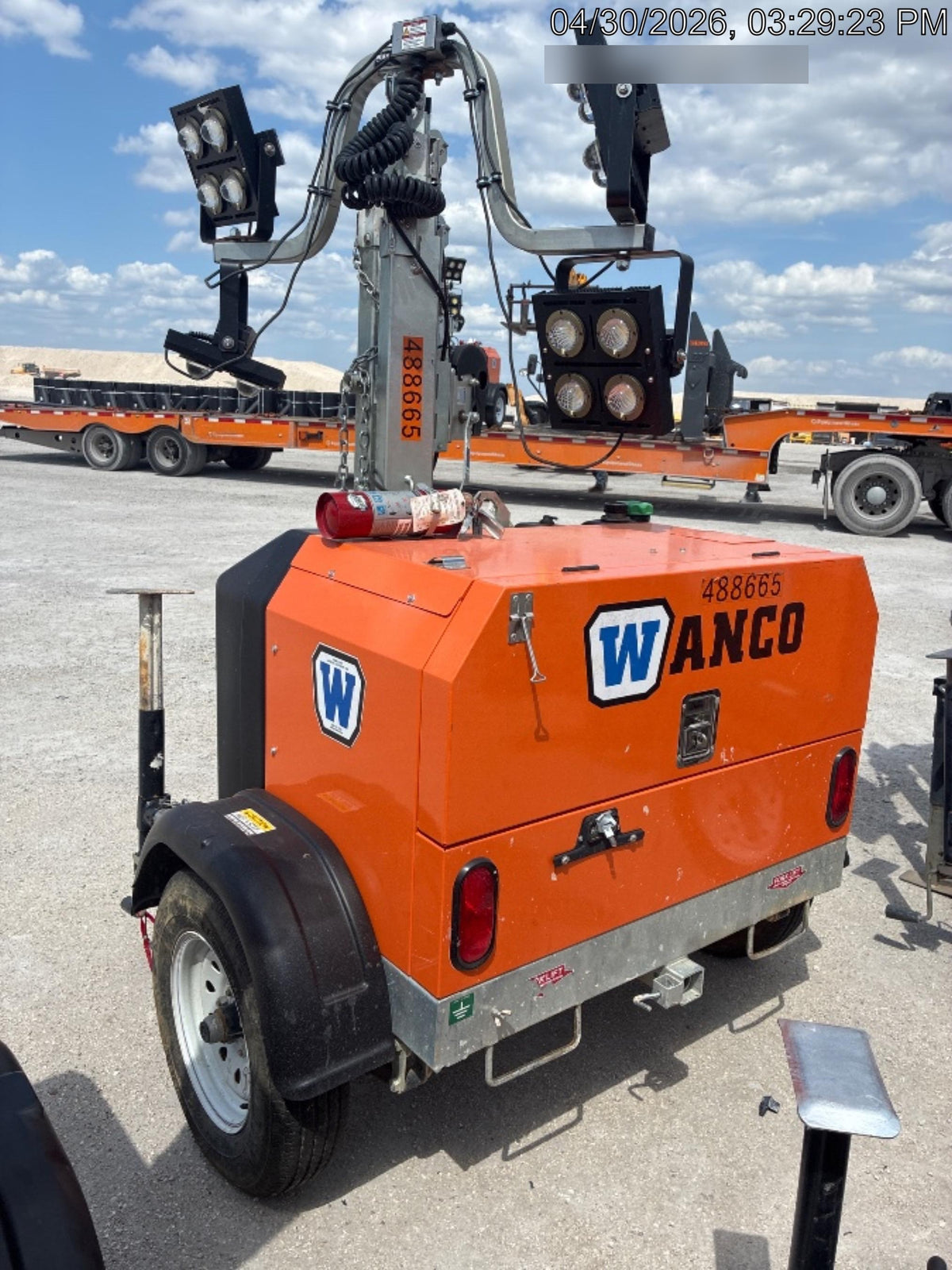 2025 Wanco WLTT-4MM4K Diesel, Mitsubishi L2E, 9.0HP @1800 rpm, Deep Sea Controller, Shore Power Plug, Auto Start, (4) 350W LED Floodlights, 4kW Generator, 60 Gal Fuel Tank, 2" Ball, T3