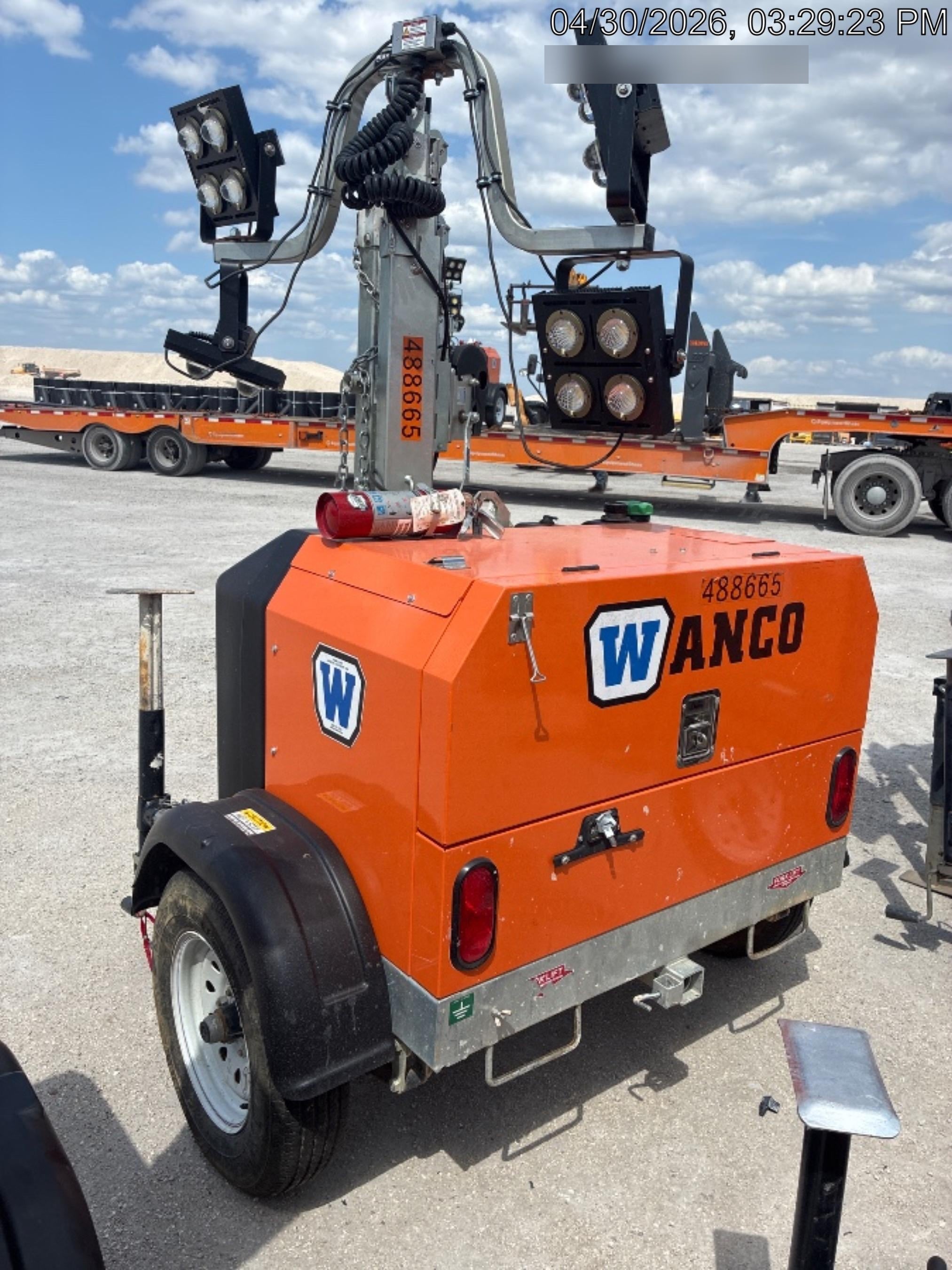 2025 Wanco WLTT-4MM4K Diesel, Mitsubishi L2E, 9.0HP @1800 rpm, Deep Sea Controller, Shore Power Plug, Auto Start, (4) 350W LED Floodlights, 4kW Generator, 60 Gal Fuel Tank, 2" Ball, T3