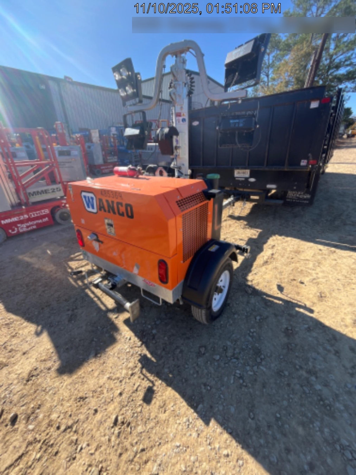 2025 Wanco WLTT-4MM4K Diesel, Mitsubishi L2E, 9.0HP @1800 rpm, Deep Sea Controller, Shore Power Plug, Auto Start, (4) 350W LED Floodlights, 4kW Generator, 60 Gal Fuel Tank, 2" Ball, T3