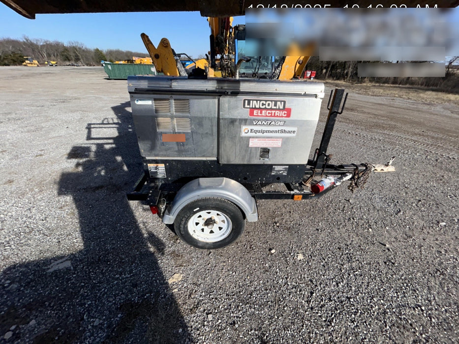 2019 Lincoln Electric Vantage 322 Ready-Pak 3, Two Wheel Trailer, Fender and Light Kit, Cable Rack