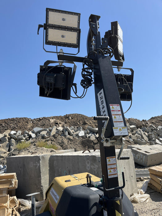 2021 Allmand NLV3GR (4) LED Light Fixture 350W, 23' Vertical Mast, 3kW Prime, Towable, Deep Sea L401, Leveling Jacks, Yanmar T4F 5.8hp