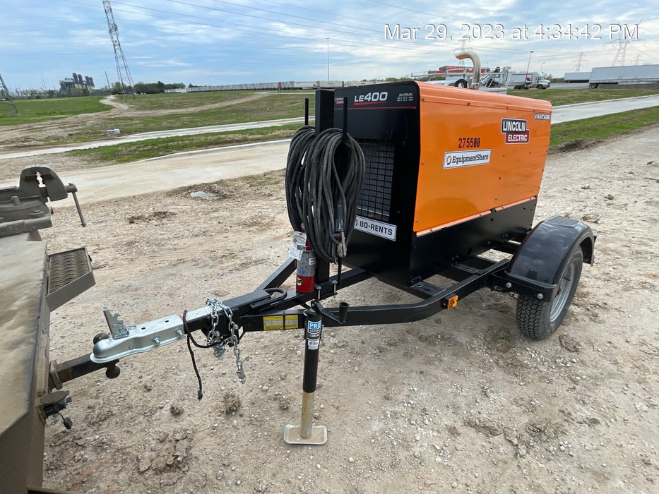 2022 Lincoln Electric LE400 Kubota V1505, Trlr, Cable Rack, Light Kit, ES Decals, T3