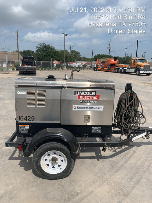 2018 Lincoln Electric Vantage 322 Lincoln Vantage 322 Welder Ready Pak 3 - Vantage 322, Trailer, Fender and light kit, Cable rack