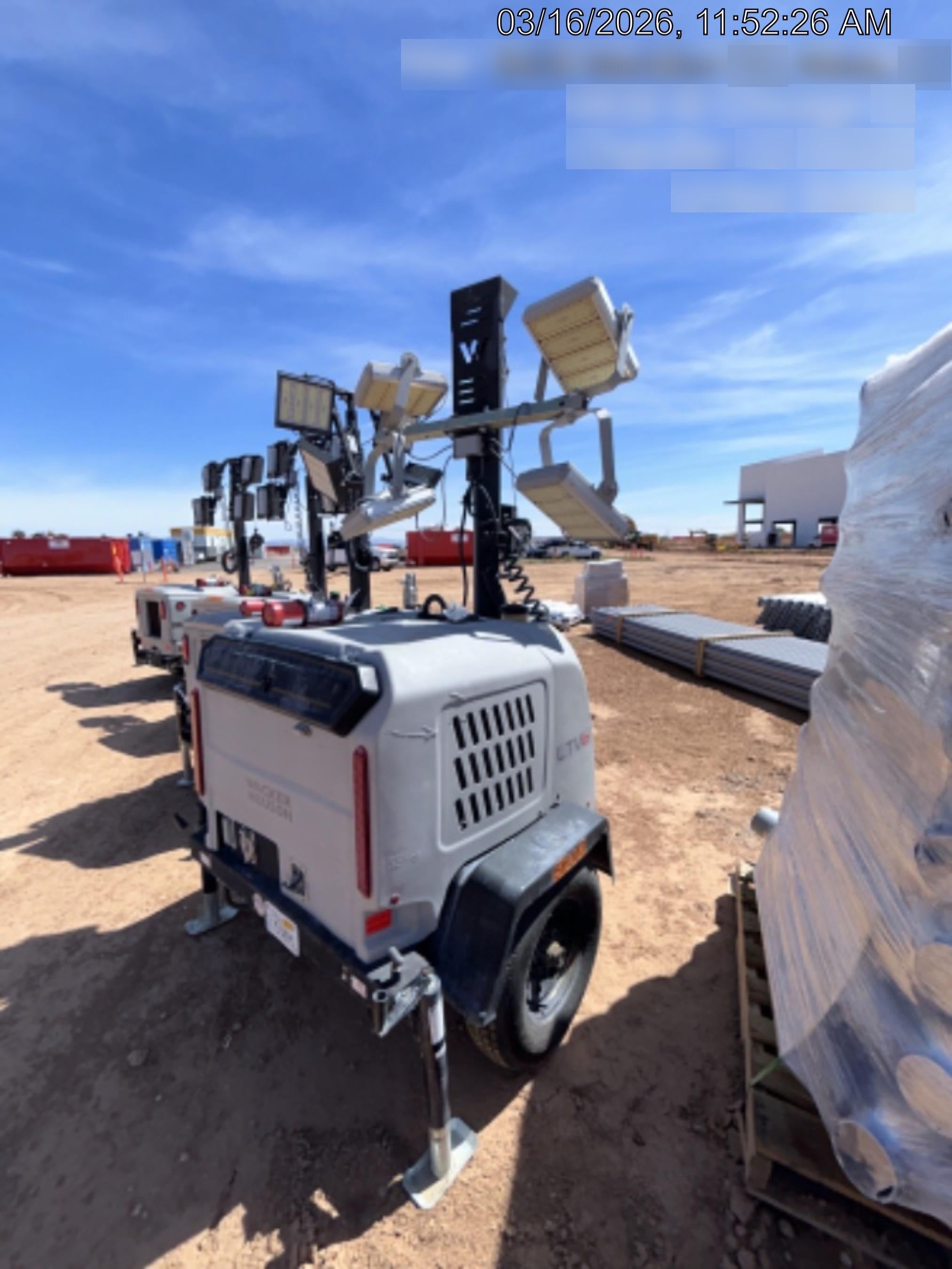 2019 Wacker Neuson LTV6K-LED Standard LED Towable Light Tower w/None