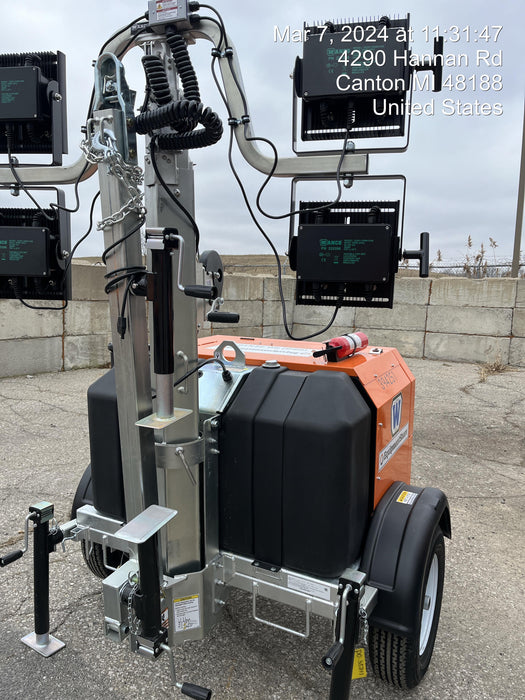 2024 Wanco WLTT-4MM4K Diesel, Deep Sea Controller, Shore Power Plug, Auto Start, (4) 350W LED Floodlights, 4kW Generator, 60 Gal Fuel Tank, 2" Ball, T3