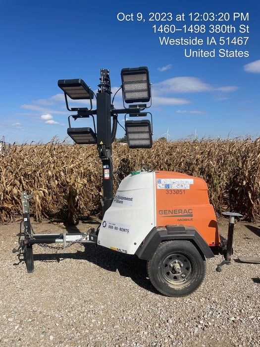 2023 Generac MLT2 Diesel, Flex Switch 120V Input, Powerzone Controller, (4) 320W LED Lights, 4kW Generator, 39.9 Gal Fuel Tank, 2" Ball, T3