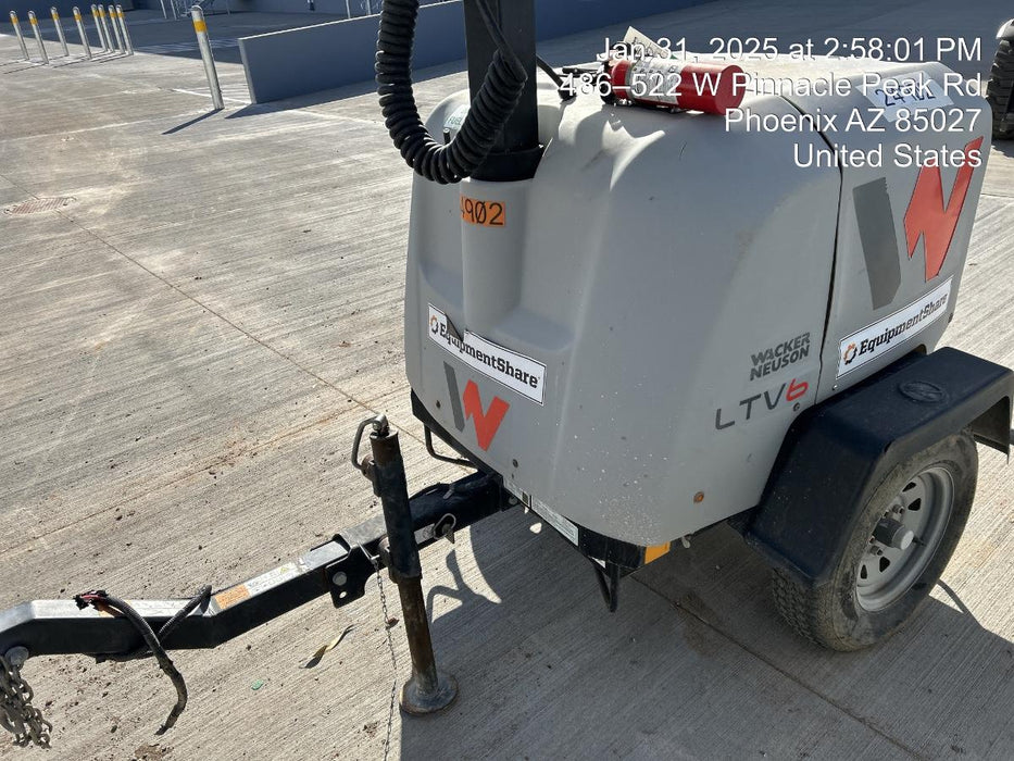2019 Wacker Neuson LTV6L-MH Wacker Neuson LTV6L Mobile Light Tower w/Fuel Level Sensor Installed