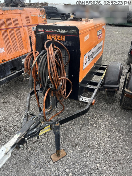 2021 Lincoln Electric Vantage 322 Vantage 322 Ready Pak 3 w/ Decals, ORANGE (includes trailer, cable rack, fender light kit) NO Telematics
