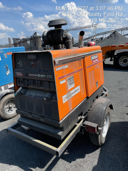 2021 Lincoln Electric Vantage 549X Ready Pak 3, ORANGE (includes trailer, cable rack, fender light kit)