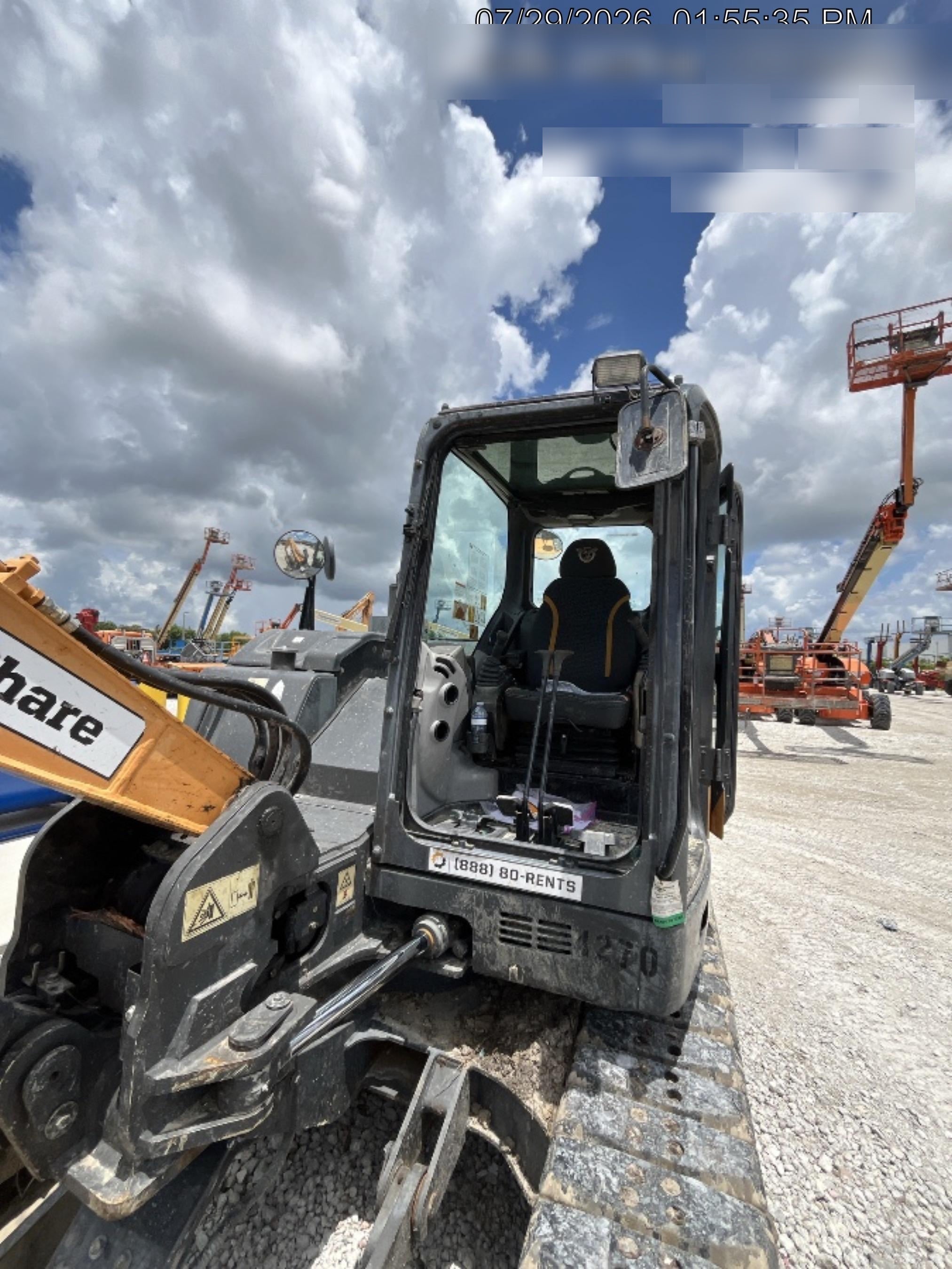 2018 Case CX80C CLOSED CAB, A/C, RUBBER TRACKS PADS, 7'-2" ARM