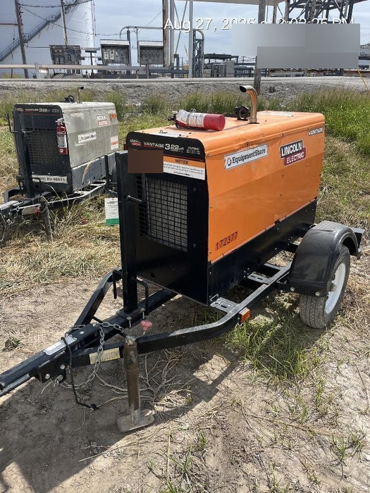 2021 Lincoln Electric Vantage 322 Vantage 322 Ready Pak 3 w/ Decals, ORANGE (includes trailer, cable rack, fender light kit) NO Telematics