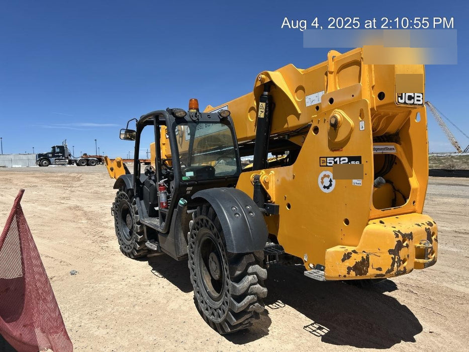 2020 JCB 512-56 Canopy, 74Hp, Solid Tires, Work Lights, Beacon, Aux Hydraulics, Back up Alarm, Lifting Eye, ES Decals