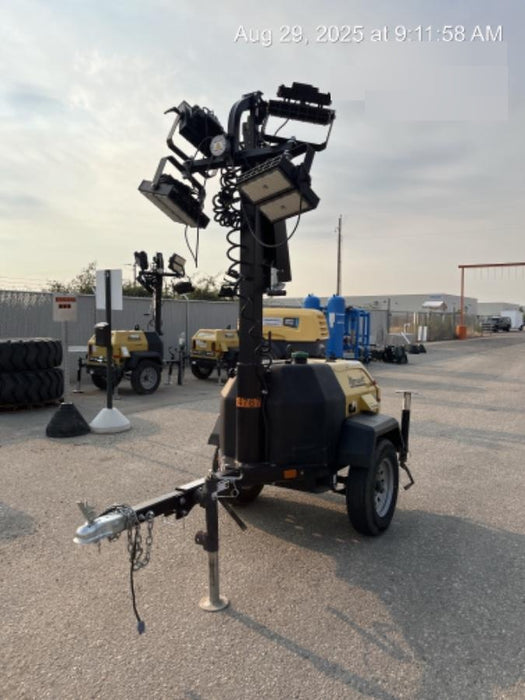 2022 Allmand NLV3GR (4) LED Light Fixture 350W, 23' Vertical Mast, 3kW Prime, Towable, ES Decals, T3