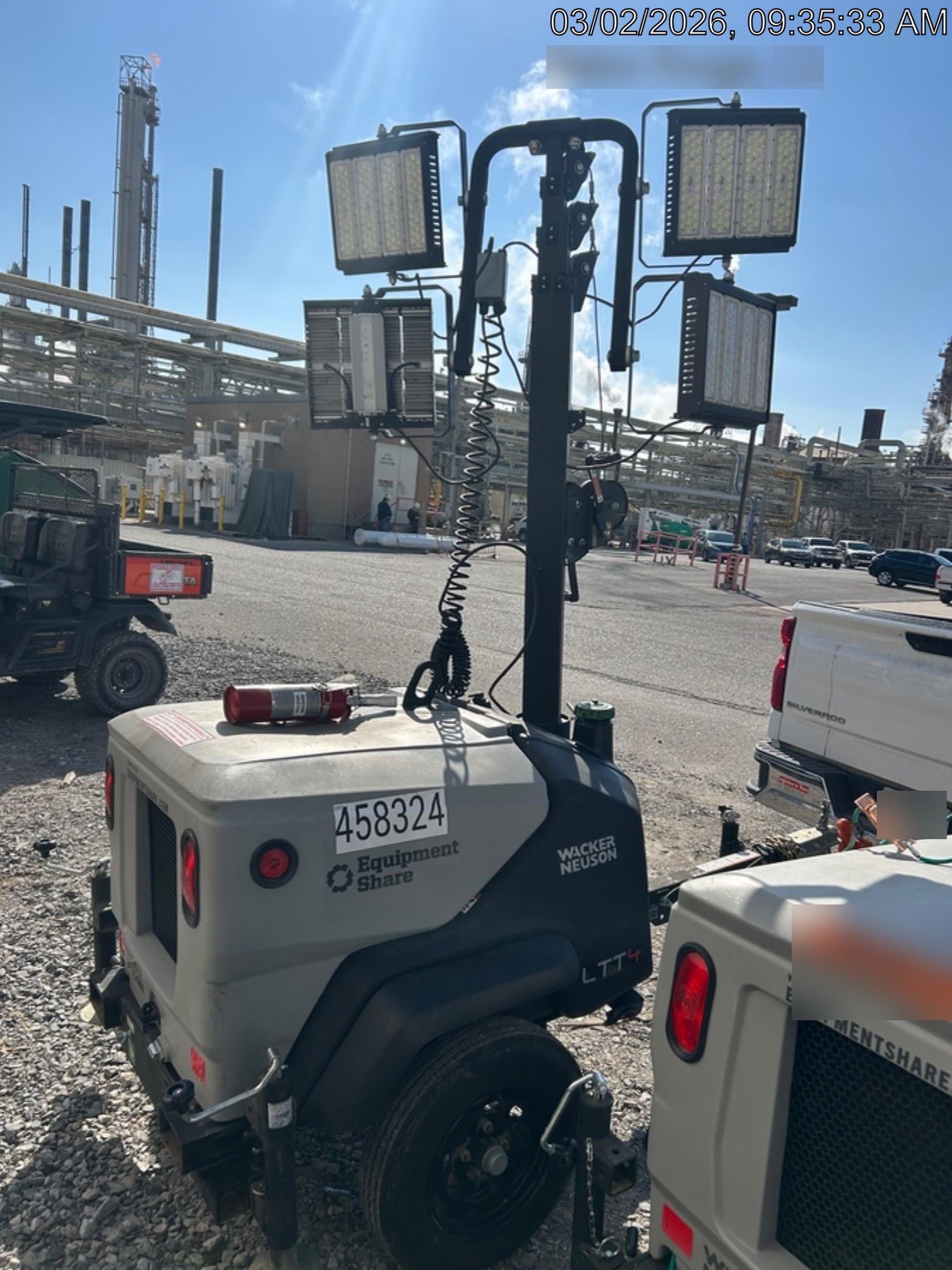 2024 Wacker Neuson LTT4 Diesel, Kohler KDW702, Deep Sea Controller, Auto Start, LED 320W, Bypass Outlet, T3