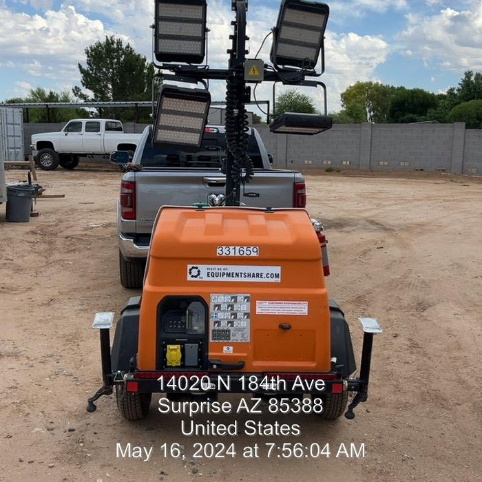 2023 Generac MLT2 Diesel, Flex Switch 120V Input, Powerzone Controller, (4) 320W LED Lights, 4kW Generator, 39.9 Gal Fuel Tank, 2" Ball, T3