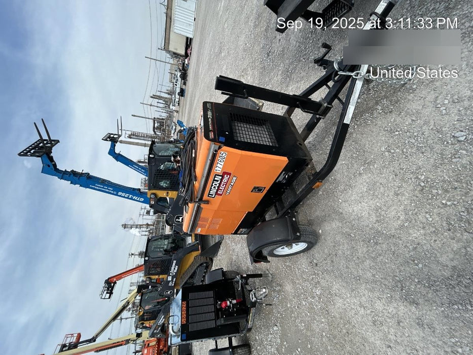 2021 Lincoln Electric Vantage 322 Vantage 322 Ready Pak 3 w/ Decals, ORANGE (includes trailer, cable rack, fender light kit) NO Telematics