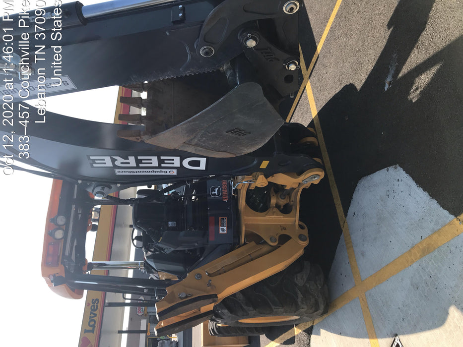 2020 John Deere 410L - Extendable Stick Canopy, 4WD, Extendable Stick, Pilot Controls, 2 Way Hydraulics, TAG Manual QC