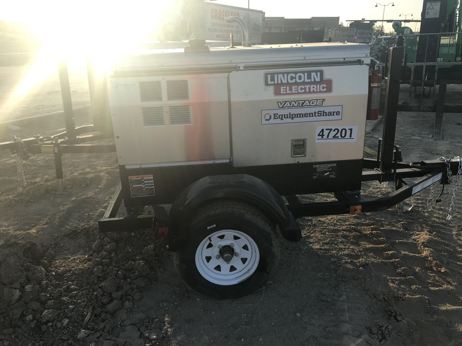 2019 Lincoln Electric Vantage 322 Ready-Pak 3, Two Wheel Trailer, Fender and Light Kit, Cable Rack