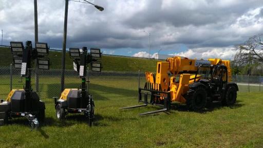 2022 Allmand NLV3GR (4) LED Light Fixture 350W, 23' Vertical Mast, 3kW Prime, Towable, ES Decals, T3